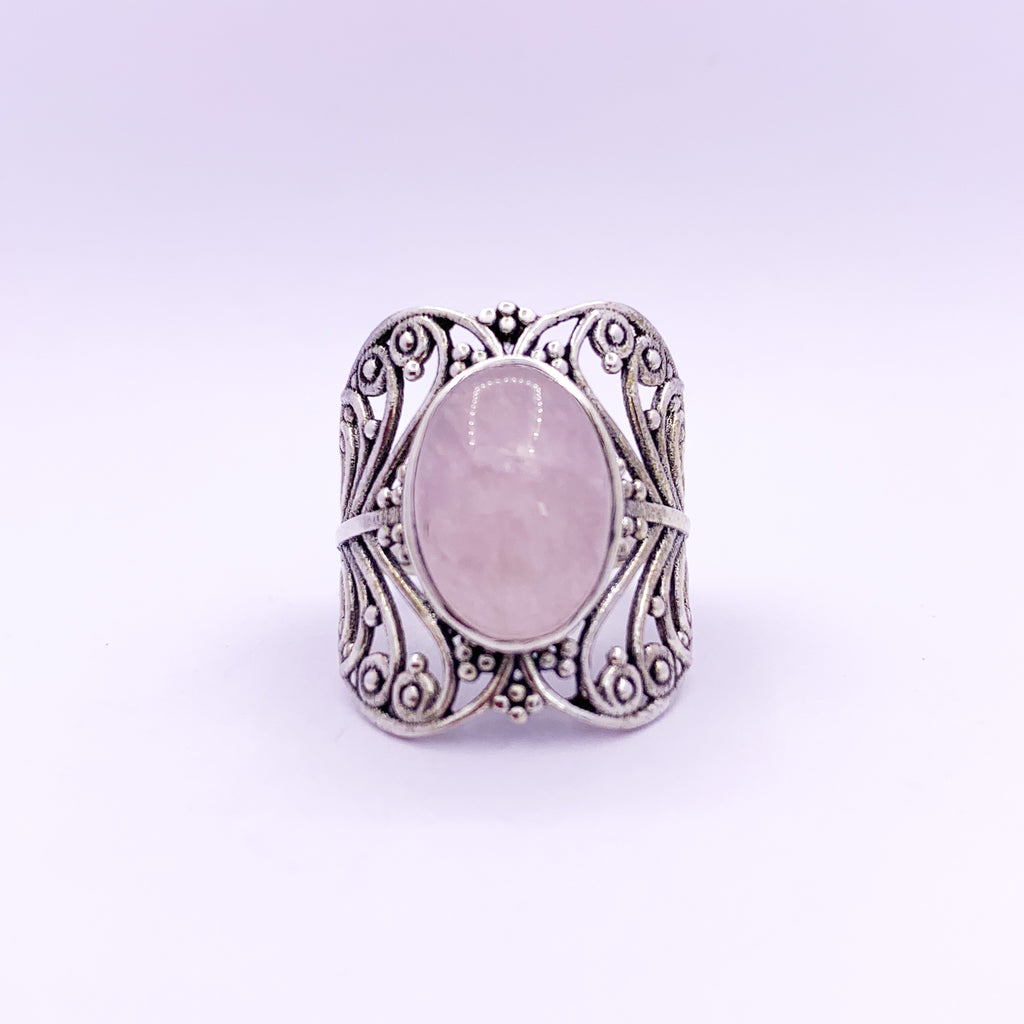 Silver Ring | Rose Quartz - Earthly Beauty Jewellery