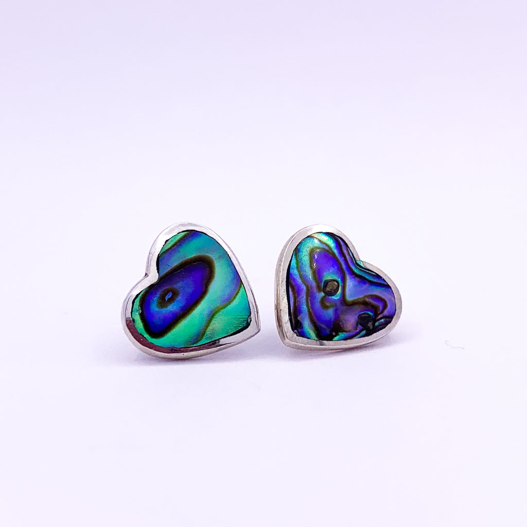 Heart Shaped Earrings | Paua-Shell - Earthly Beauty Jewellery