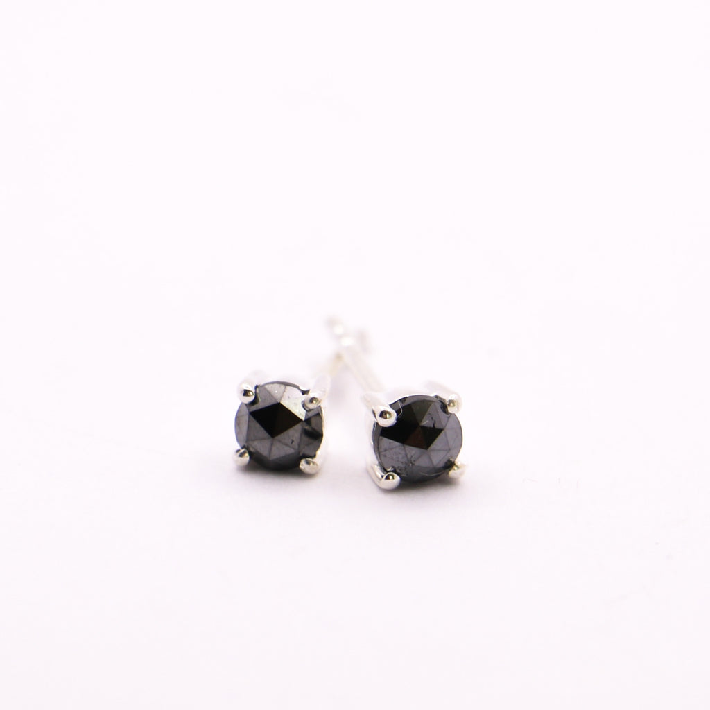 Black Diamond Earrings | Rose Cut - Earthly Beauty Jewellery