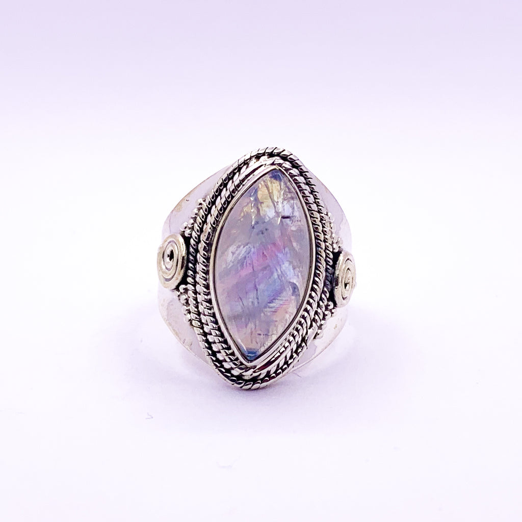Moonstone Ring | Sterling Silver - Earthly Beauty Jewellery