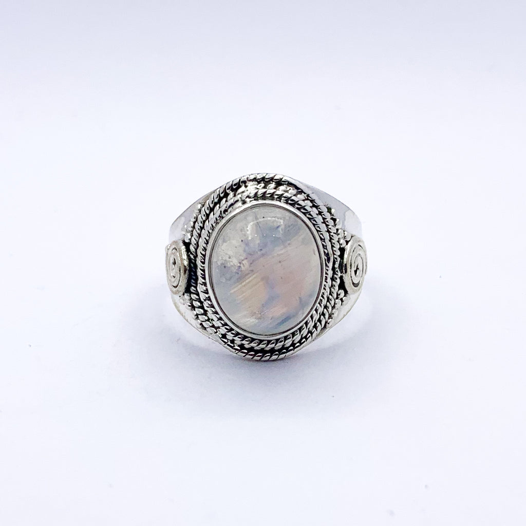 Moonstone Ring | Sterling Silver - Earthly Beauty Jewellery