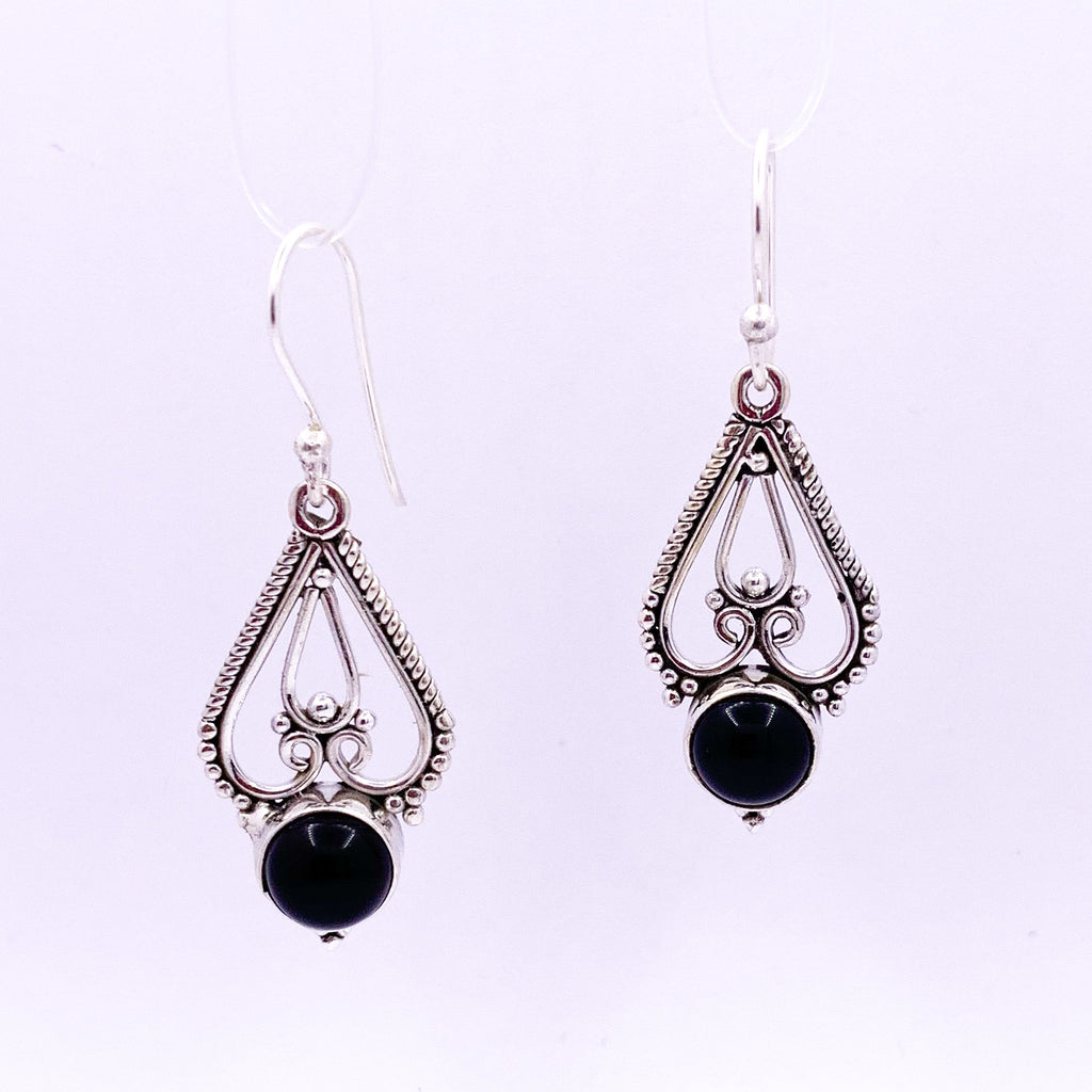 Paisley | Black Onyx Earrings - Earthly Beauty Jewellery