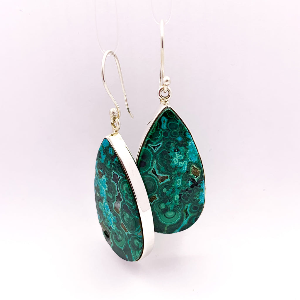 Drop Earrings | Chrysocolla Malachite - Earthly Beauty Jewellery