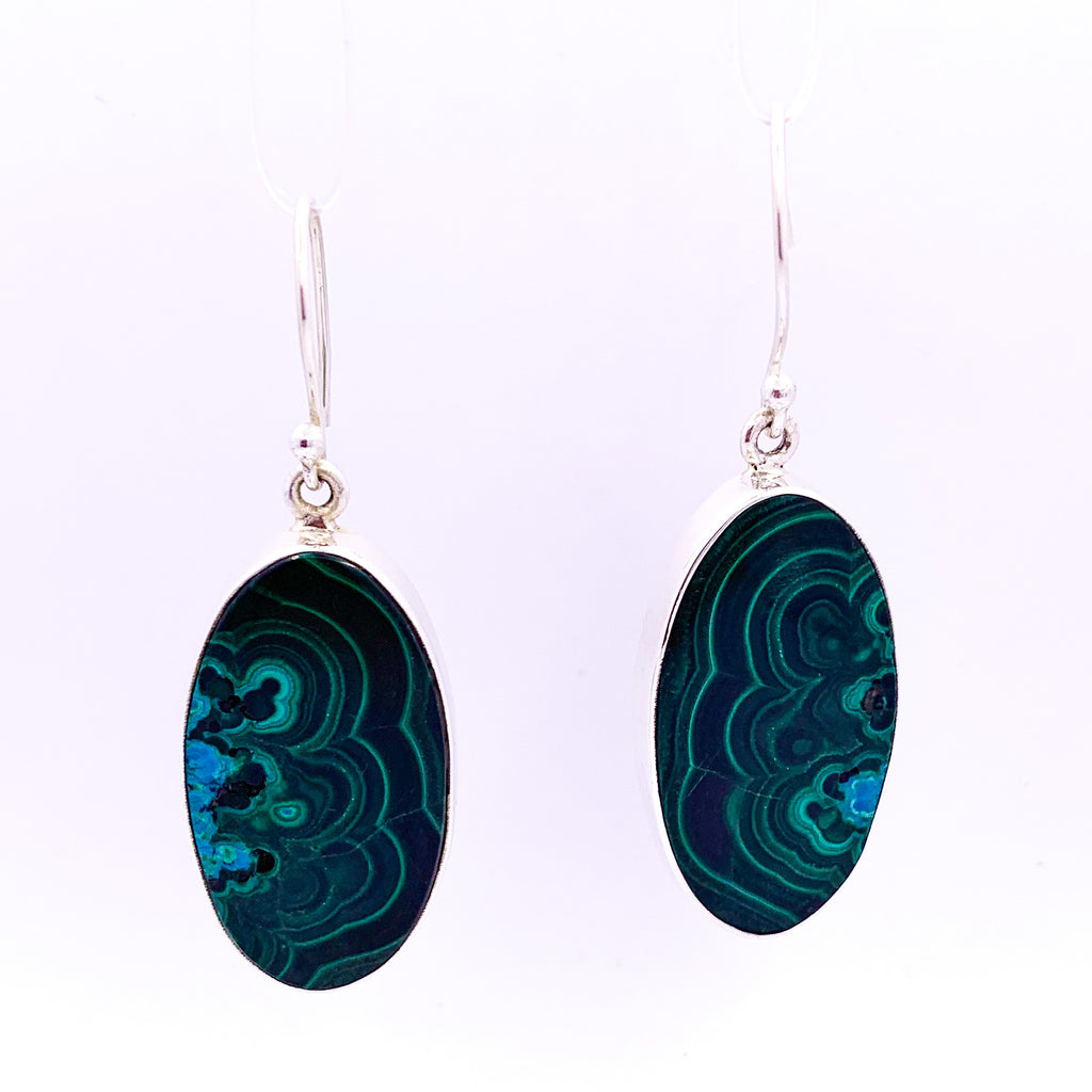 Drop Earrings | Chrysocolla Malachite - Earthly Beauty Jewellery