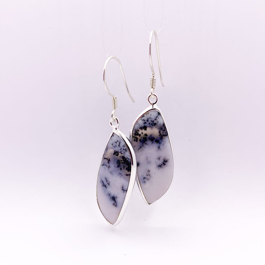 Beautiful Drop Earrings | Dendritic Agate - Earthly Beauty Jewellery