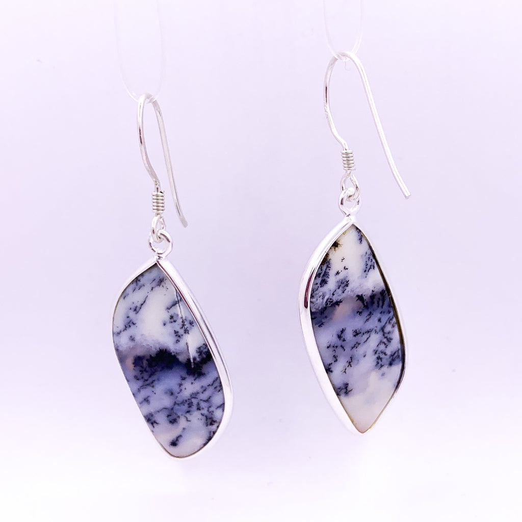 Drop Earrings | Dendritic Agate - Earthly Beauty Jewellery