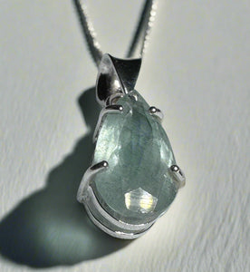 Aquamarine Pendant | Sterling Silver