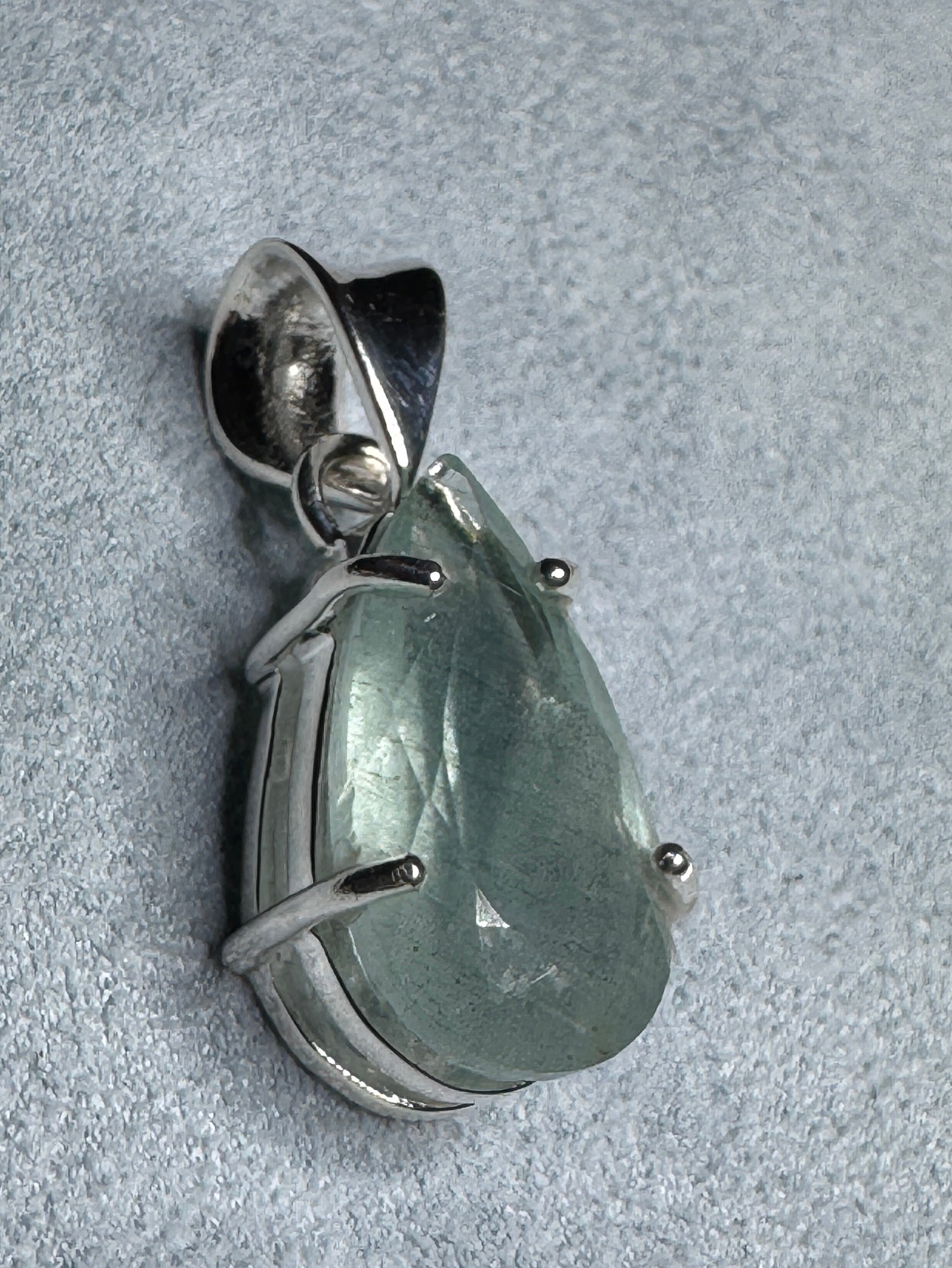Aquamarine Pendant | Sterling Silver