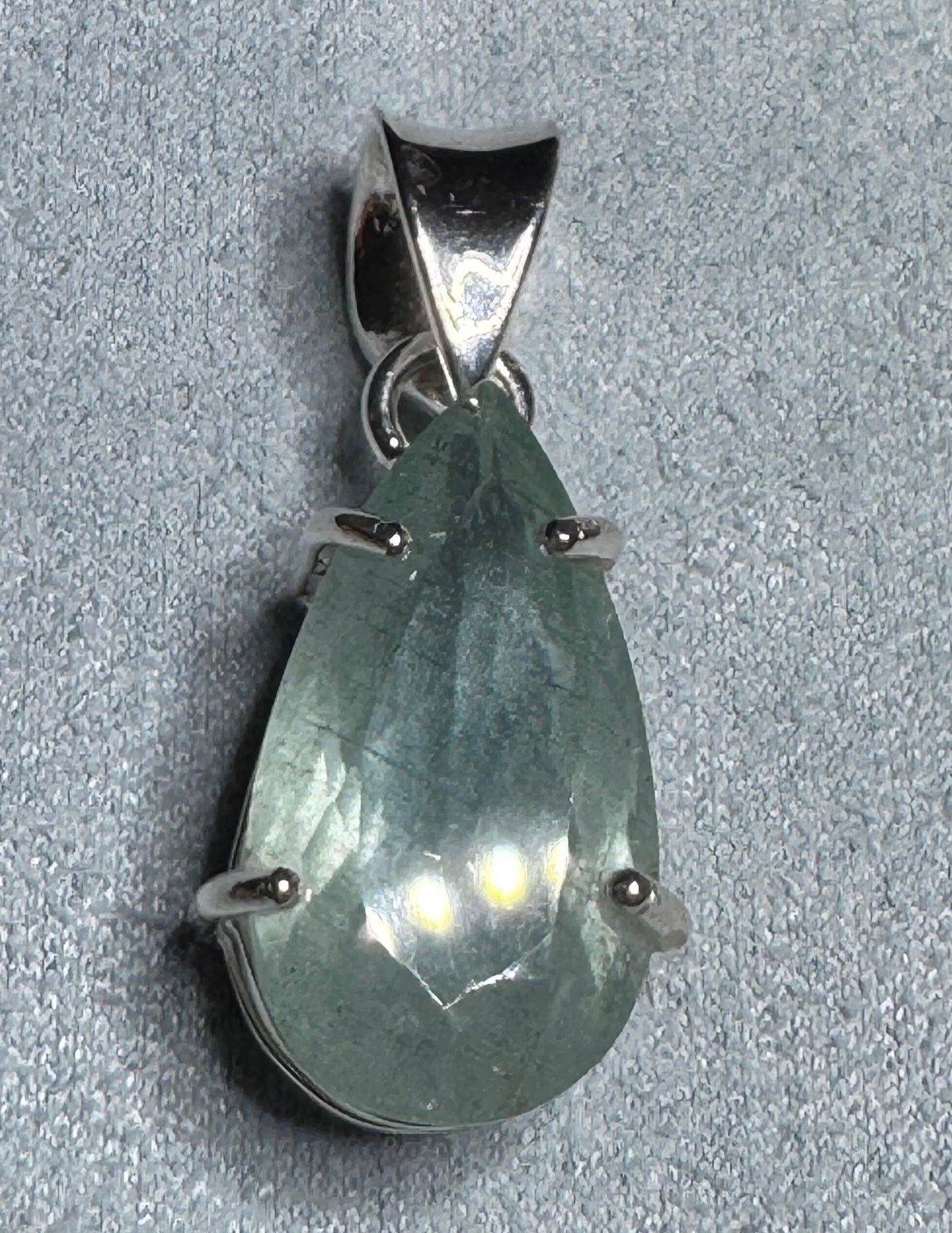 Aquamarine Pendant | Sterling Silver