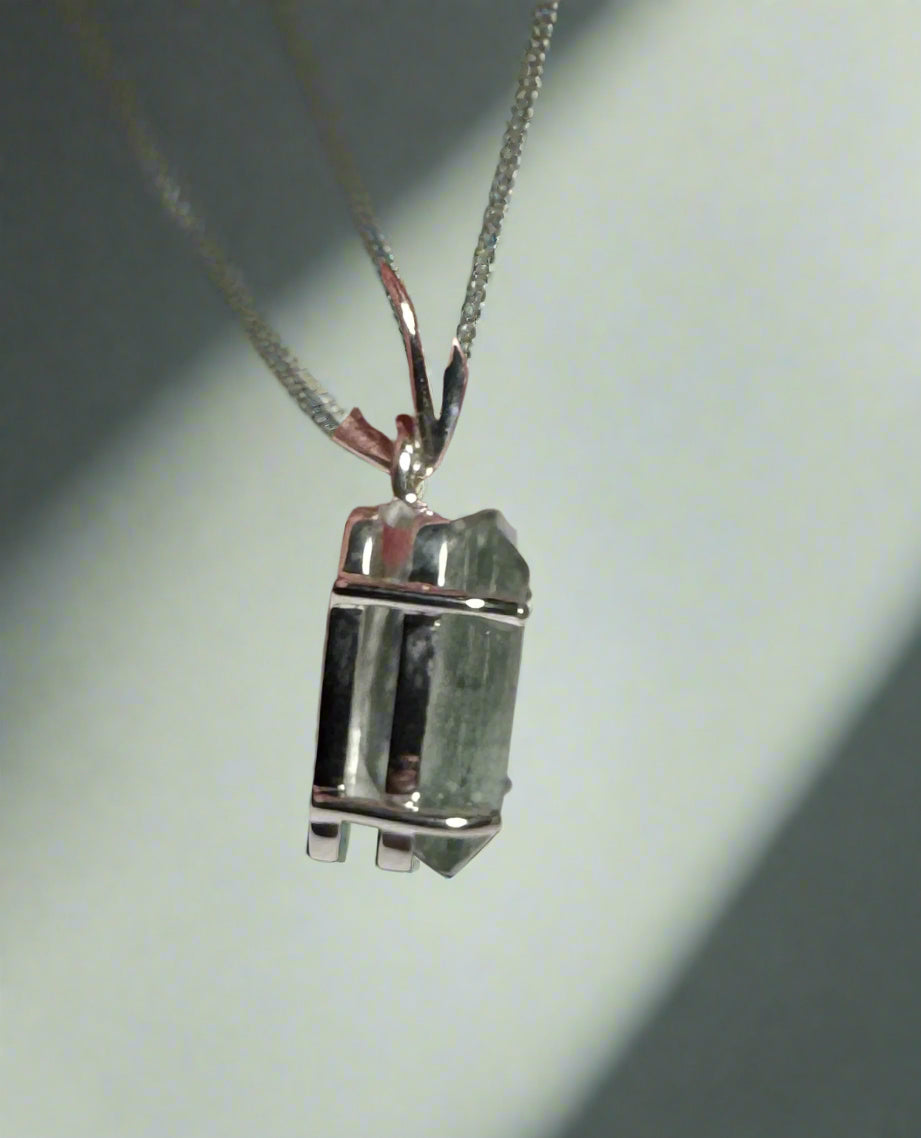 Aquamarine Pendant | Sterling Silver