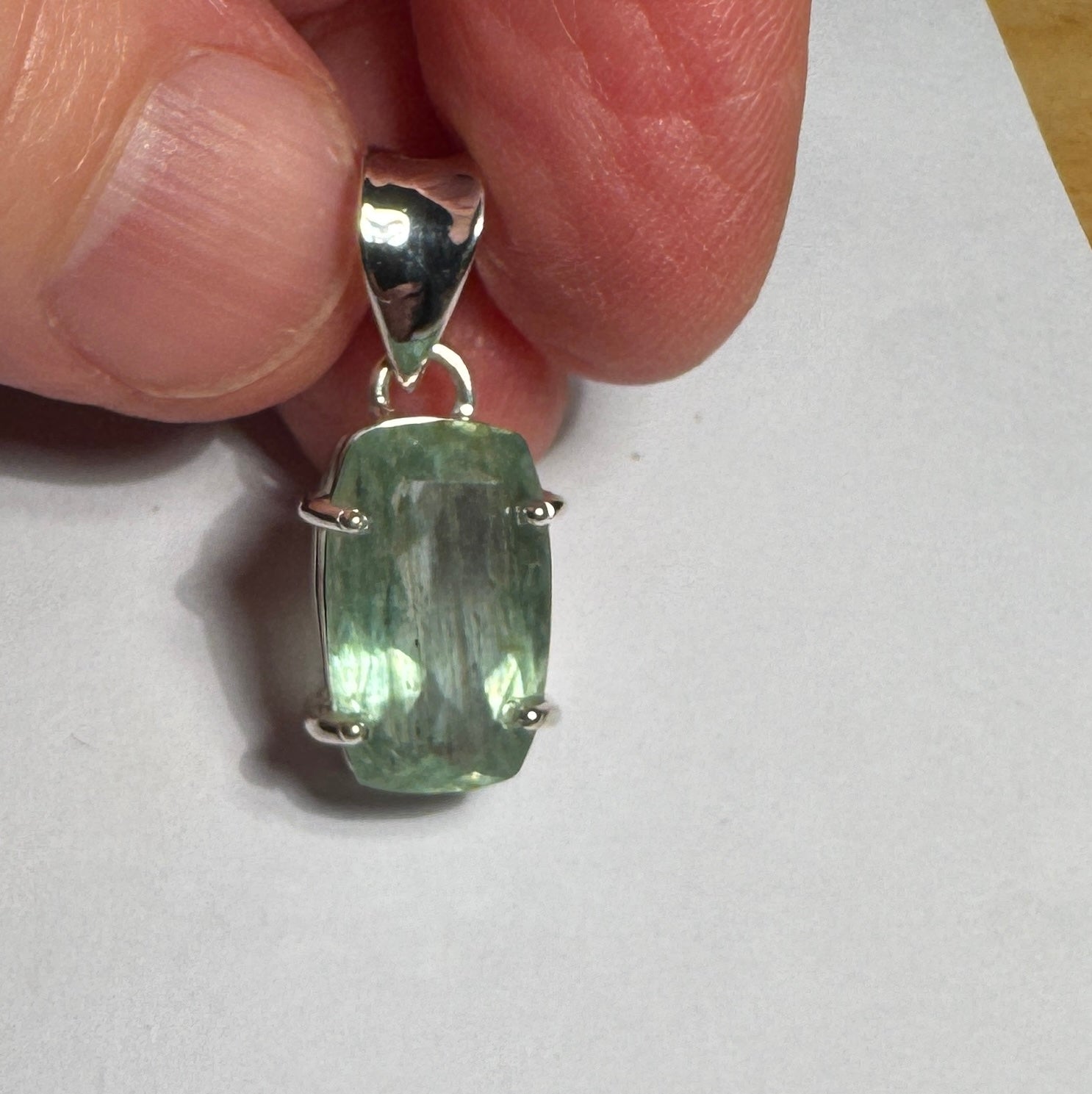 Aquamarine Pendant | Sterling Silver