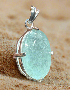 Aquamarine Pendant | Sterling Silver