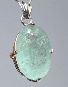 Aquamarine Pendant | Sterling Silver