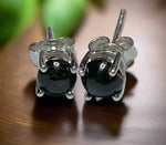 Load image into Gallery viewer, Black Sapphire Studs
