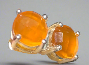 Facetted Carnelian Studs