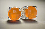 Load image into Gallery viewer, Facetted Carnelian Studs
