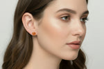 Load image into Gallery viewer, Carnelian Studs | Sterling Silver
