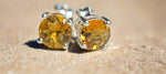 Load image into Gallery viewer, Citrine Studs -the Stone of the sun
