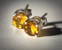 Citrine Studs -the Stone of the sun