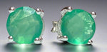 Load image into Gallery viewer, Green Chalcedony Studs
