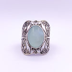 Load image into Gallery viewer, Silver Ring | Blue Chalcedony - Earthly Beauty Jewellery
