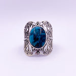 Load image into Gallery viewer, Silver Ring | Turquoise Stone - Earthly Beauty Jewellery
