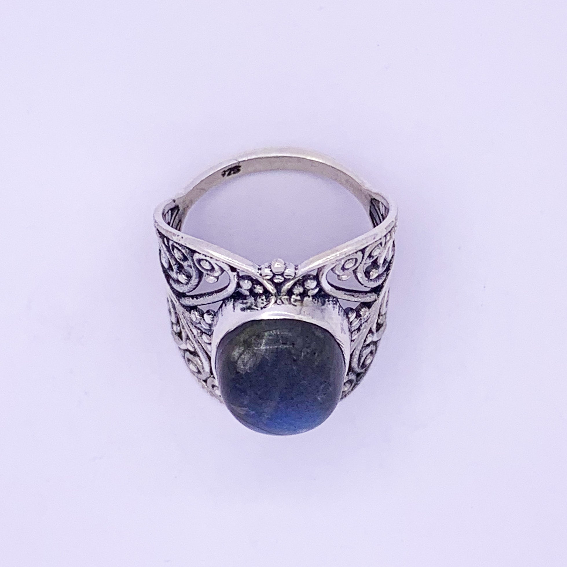 Silver Ring | Labradorite Stone - Earthly Beauty Jewellery