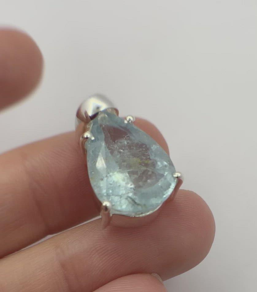 Aquamarine Pendant | Drop Shape