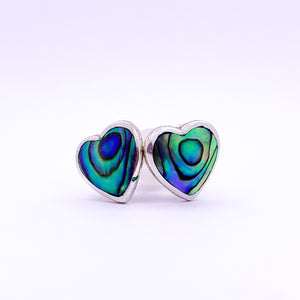 Heart Shaped Earrings | Paua-Shell - Earthly Beauty Jewellery