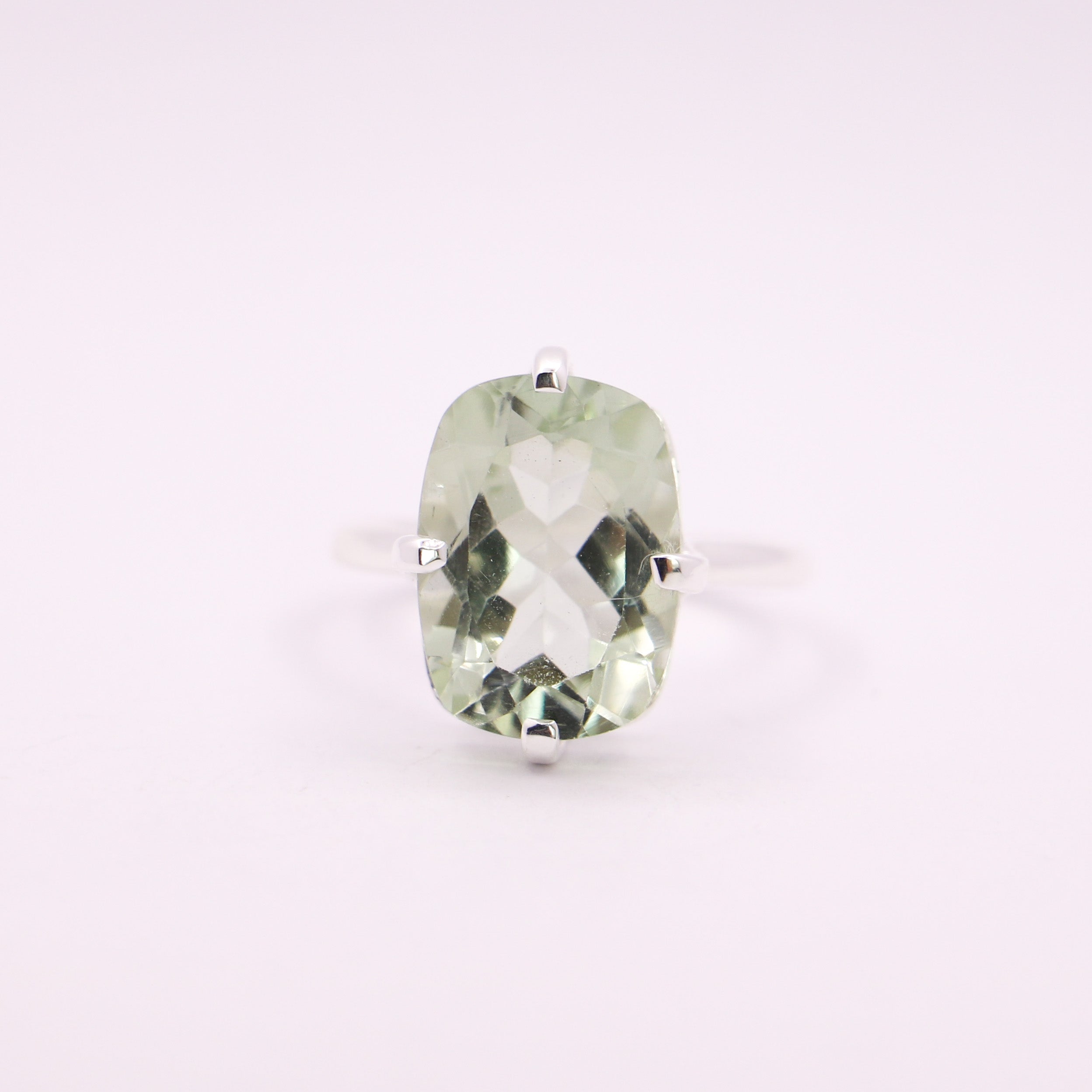 Green Amethyst Ring - Earthly Beauty Jewellery