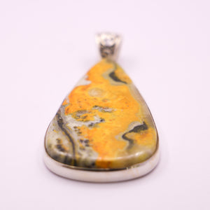 Bumblebee Jasper Pendent | Sterling Silver - Earthly Beauty Jewellery