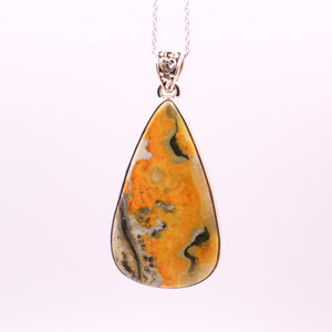 Bumblebee Jasper Pendent | Sterling Silver - Earthly Beauty Jewellery