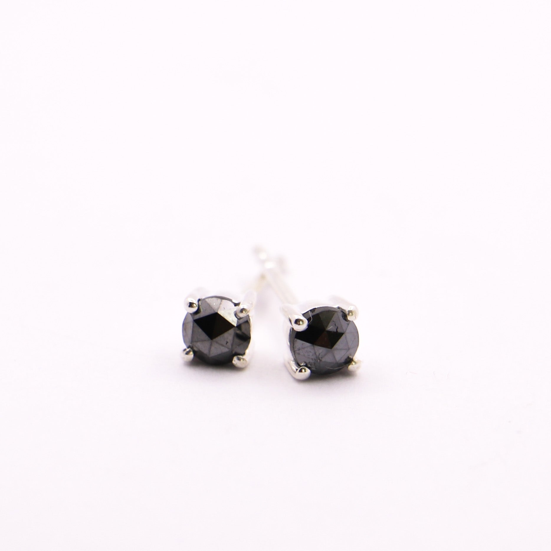 Black Diamond Earrings | Rose Cut - Earthly Beauty Jewellery