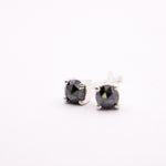 Load image into Gallery viewer, Black Diamond Earrings | Rose Cut - Earthly Beauty Jewellery
