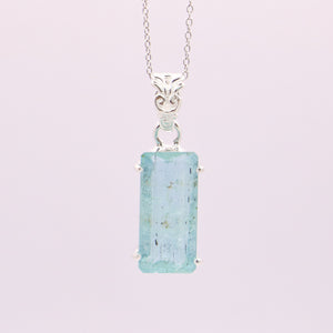 Aquamarine Pendant | Sterling Silver - Earthly Beauty Jewellery