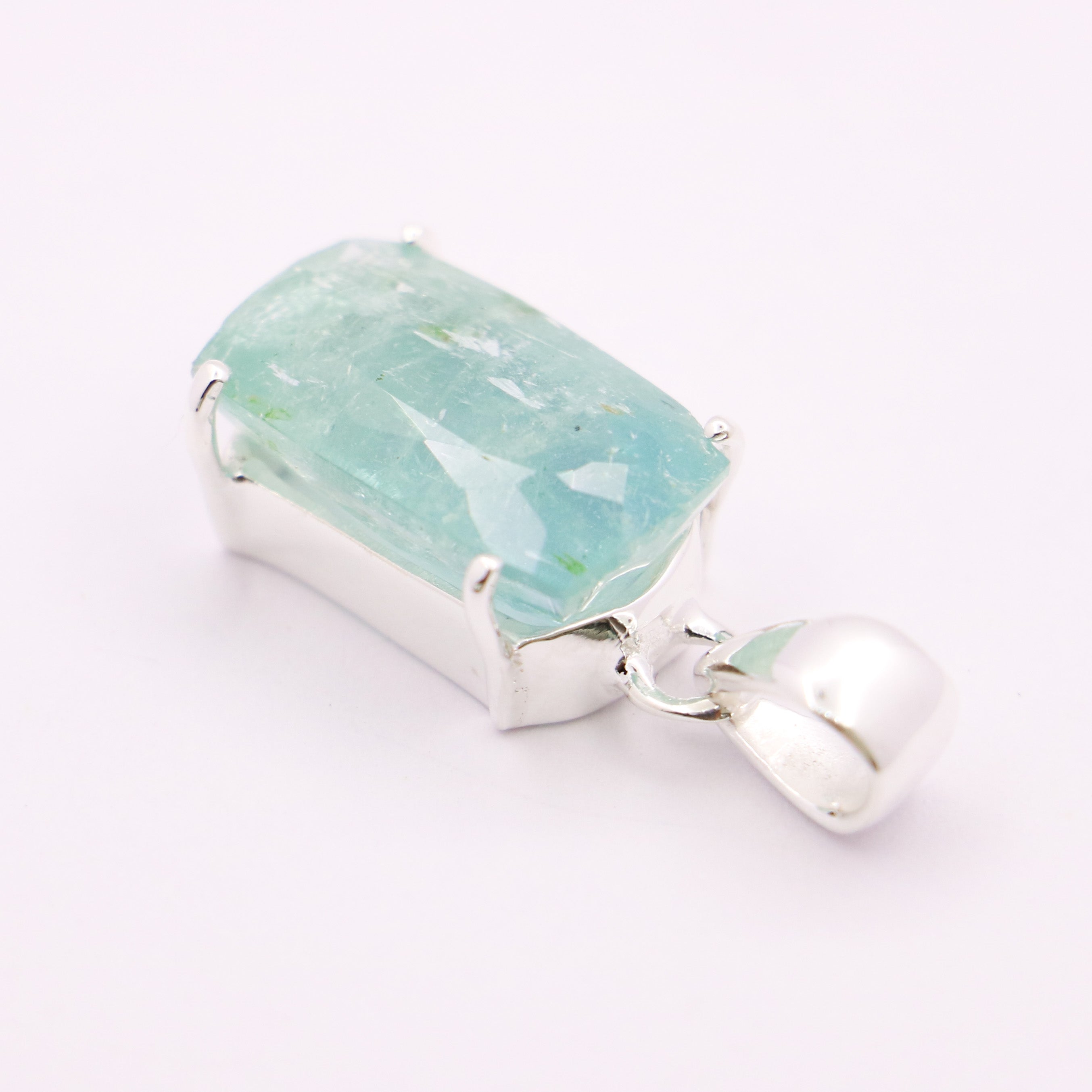 Aquamarine Pendant | Sterling Silver - Earthly Beauty Jewellery