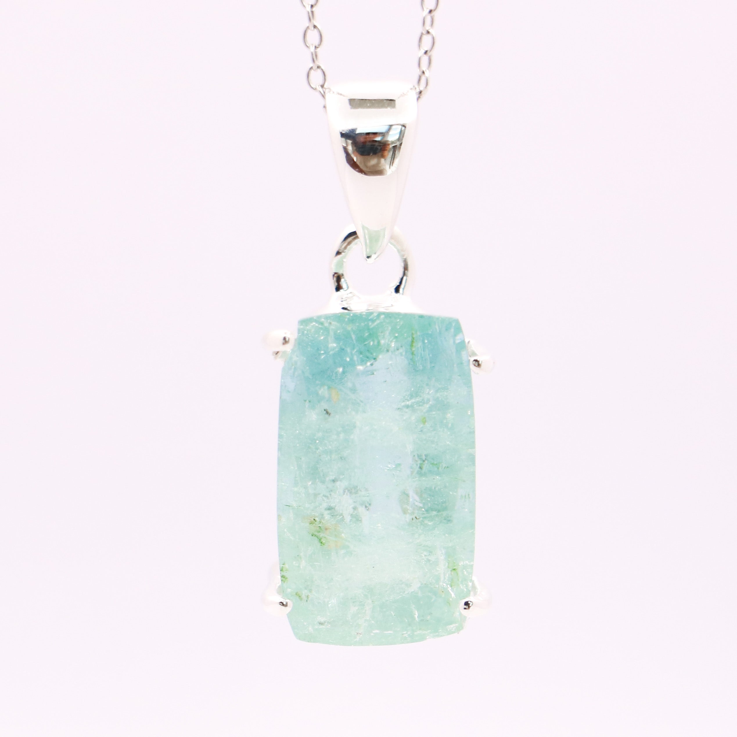 Aquamarine Pendant | Sterling Silver - Earthly Beauty Jewellery