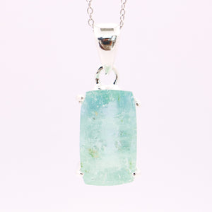 Aquamarine Pendant | Sterling Silver - Earthly Beauty Jewellery