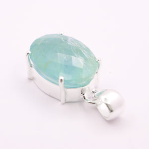 Aquamarine Pendant | Sterling Silver - Earthly Beauty Jewellery