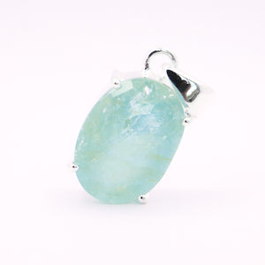 Aquamarine Pendant | Sterling Silver - Earthly Beauty Jewellery