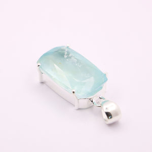 Aquamarine Pendant | Sterling Silver - Earthly Beauty Jewellery