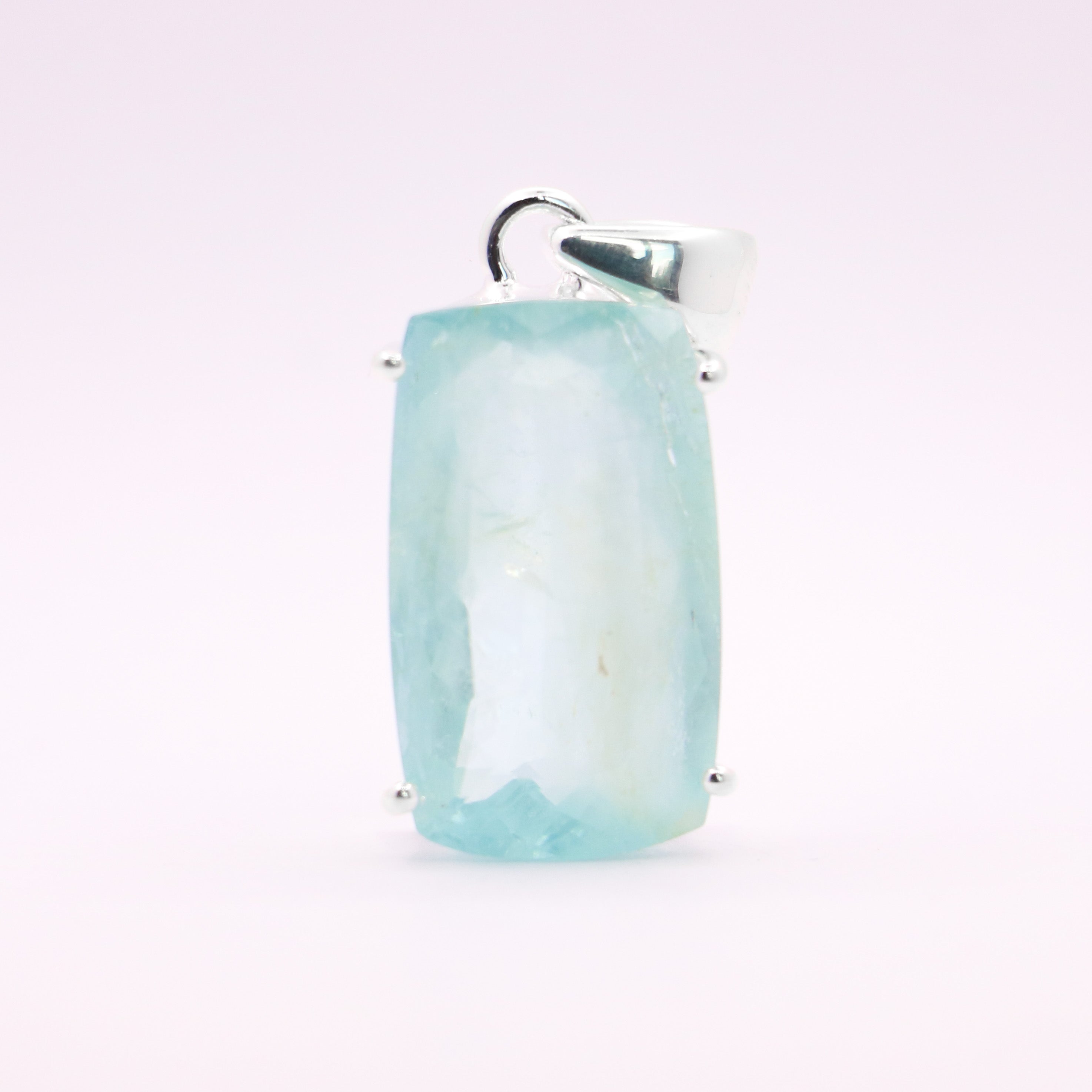 Aquamarine Pendant | Sterling Silver - Earthly Beauty Jewellery