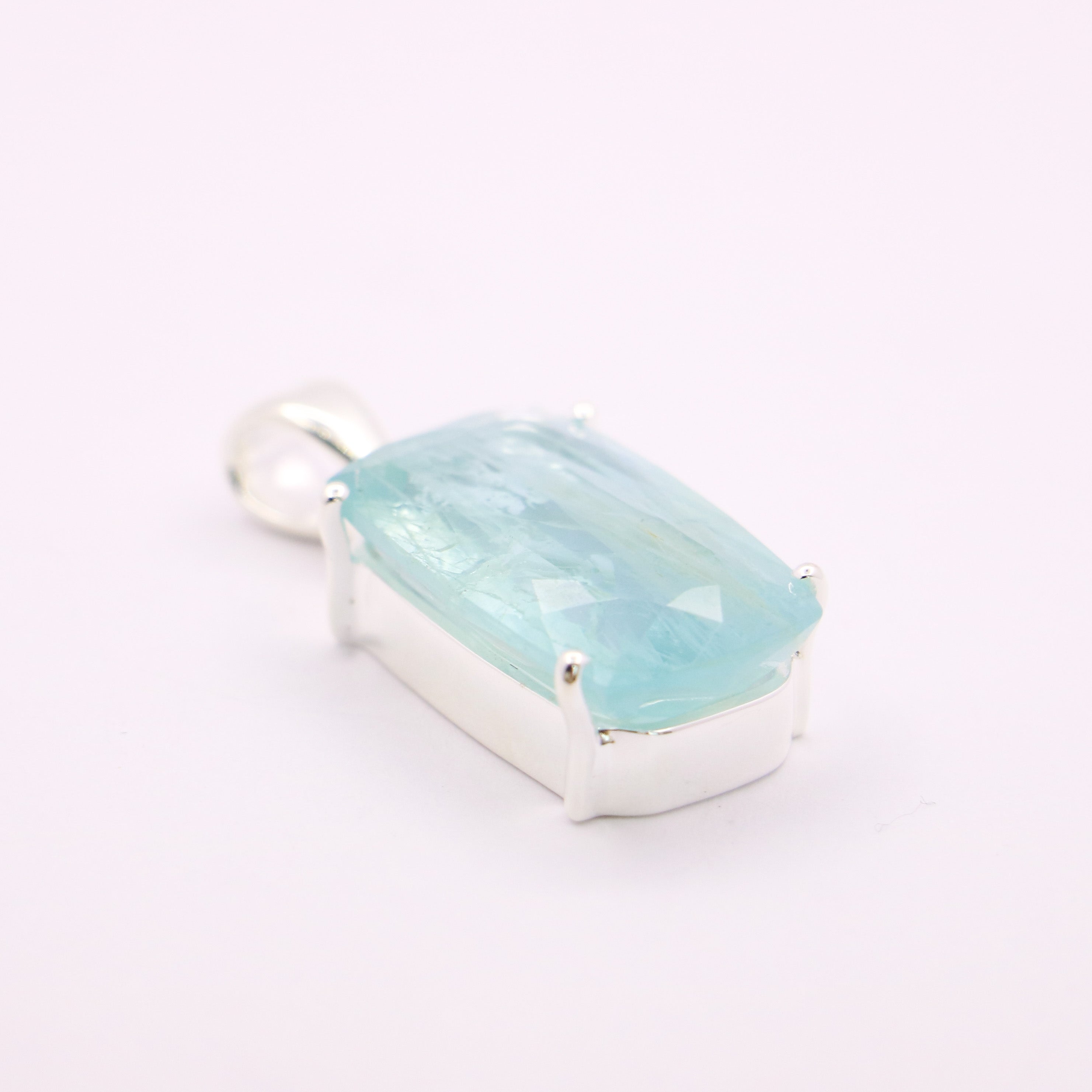 Aquamarine Pendant | Sterling Silver - Earthly Beauty Jewellery