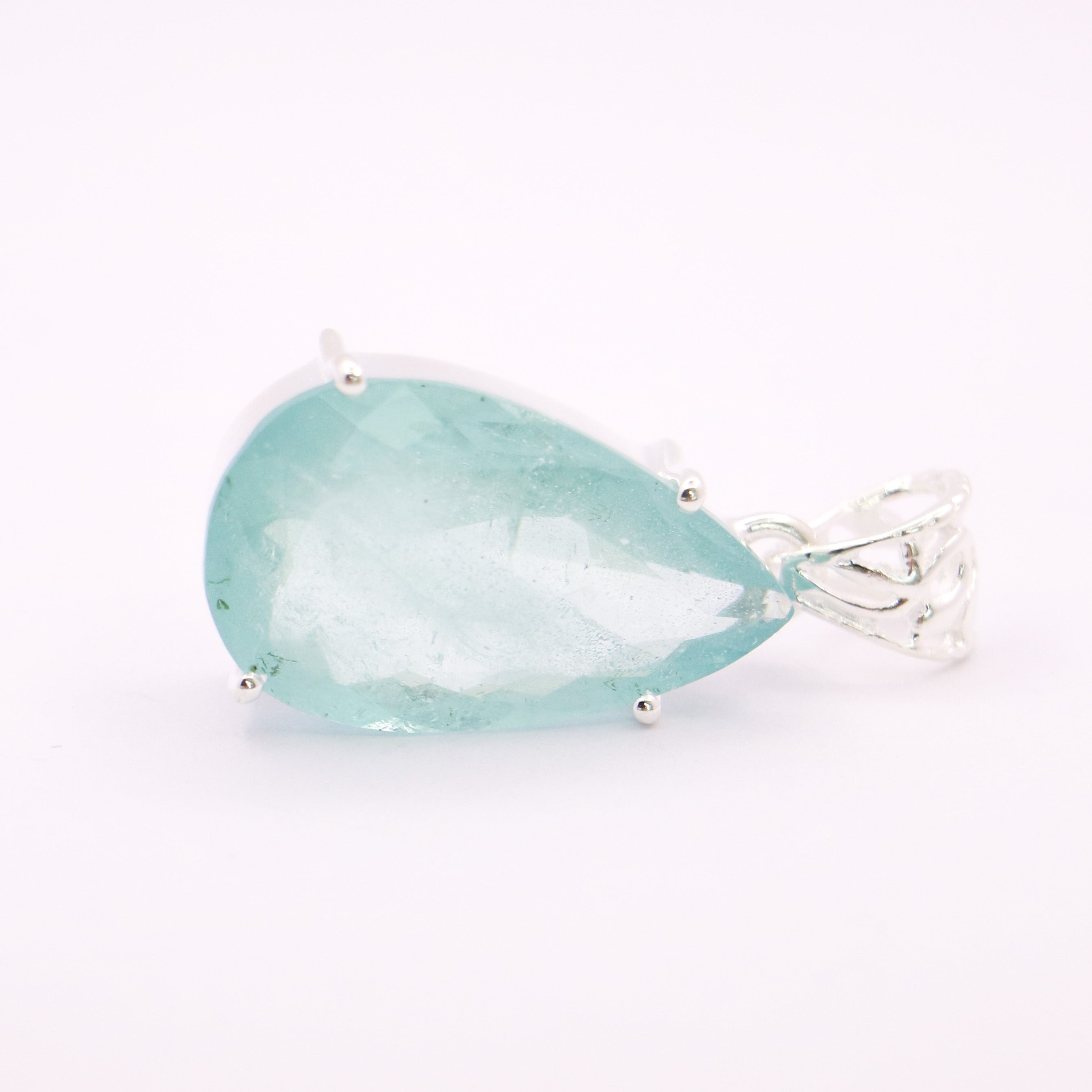 Aquamarine Pendant | Sterling Silver - Earthly Beauty Jewellery