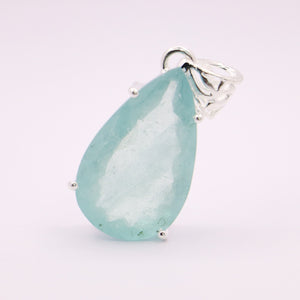 Aquamarine Pendant | Sterling Silver - Earthly Beauty Jewellery