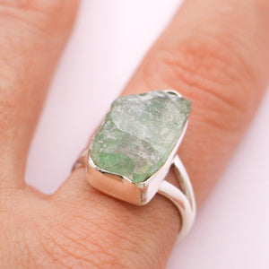 Aquamarine Ring | Sterling Silver - Earthly Beauty Jewellery