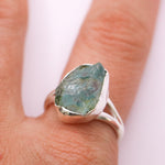 Load image into Gallery viewer, Aquamarine Ring | Sterling Silver - Earthly Beauty Jewellery
