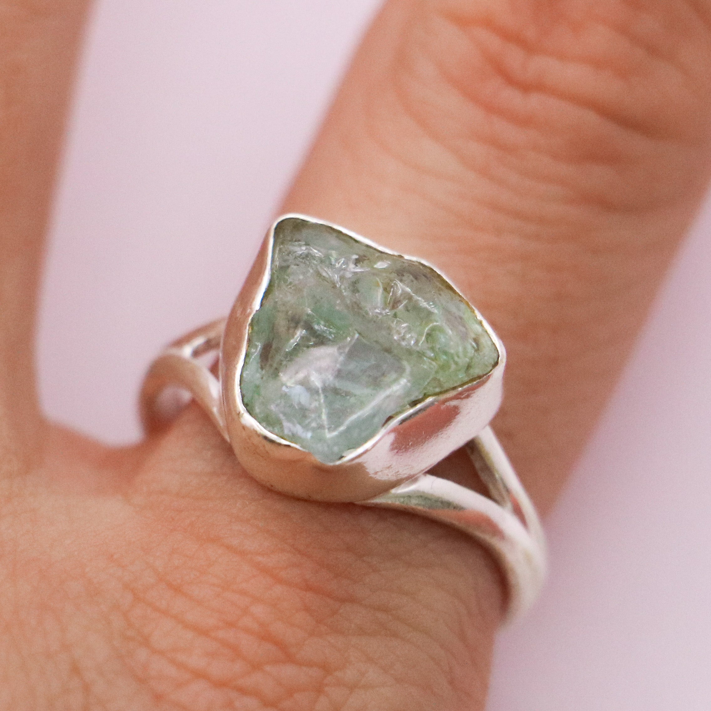 Aquamarine Ring | Sterling Silver - Earthly Beauty Jewellery