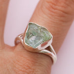 Load image into Gallery viewer, Aquamarine Ring | Sterling Silver - Earthly Beauty Jewellery
