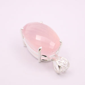 Rose Quartz Pendant | Sterling Silver - Earthly Beauty Jewellery